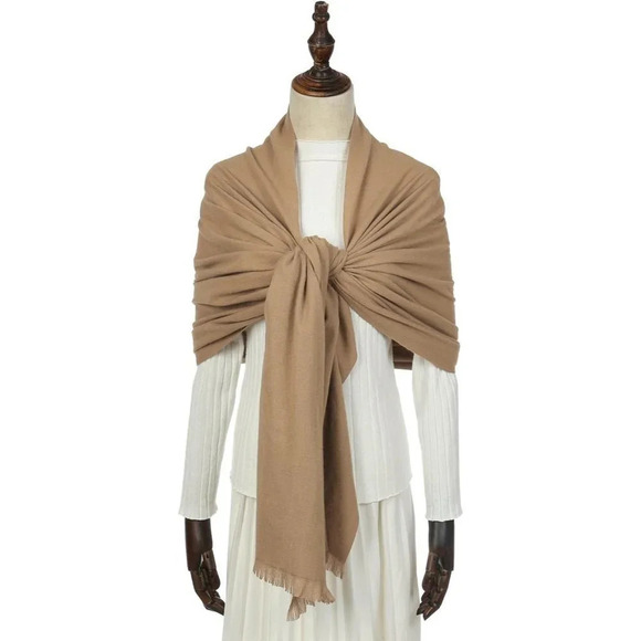 Swat Pany Scarf For Women Winter Pashmina Shawls For Women Wedding Shawls-Bronze - Picture 4 of 7